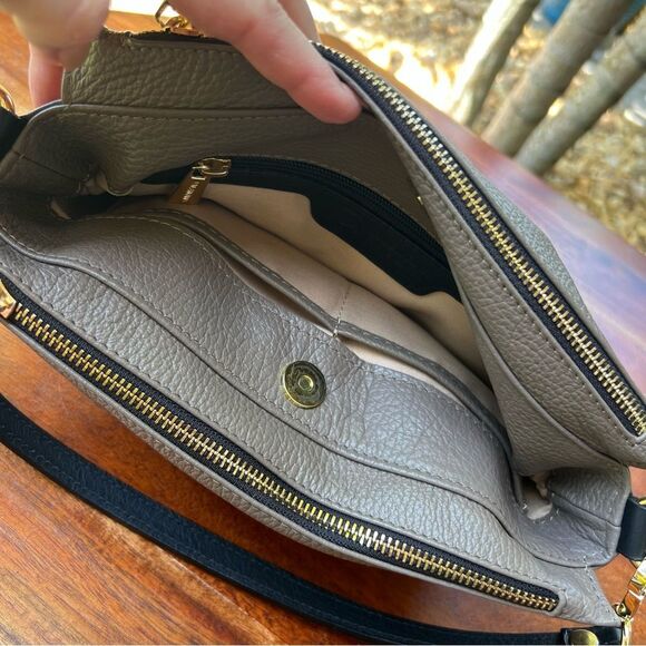 VALENTINA Vachetta Italian Small Leather Bag  Taupe Gold Hardware - Picture 10 of 15